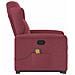 Poltrona Alzapersona Massaggio Reclinabile Rosso Vino Tessuto - Foto miniatura 6