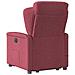 Poltrona Alzapersona Massaggio Reclinabile Rosso Vino Tessuto - Foto miniatura 7