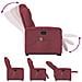 Poltrona Alzapersona Massaggio Reclinabile Rosso Vino Tessuto - Foto miniatura 9