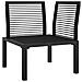 Poltrona Angolare Giardino con Cuscini Polyrattan Nero e Grigio - Foto miniatura 6