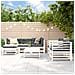 Set Salotto da Giardino 7 pz Bianco in Legno Massello di Pino - Foto miniatura 2