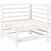 Set Salotto da Giardino 7 pz Bianco in Legno Massello di Pino - Foto miniatura 3