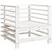Set Salotto da Giardino 7 pz Bianco in Legno Massello di Pino - Foto miniatura 5