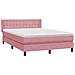 Giroletto a Molle con Materasso Rosa 140x220 cm in Velluto - Foto miniatura 4