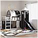 Letto a Castello con Scivolo e Tende Bianco e Nero 90x200 cm - Foto miniatura 2