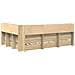 Letto con Libreria Rovere Sonoma 140x200 cm Legno Ingegnerizzato - Foto miniatura 7