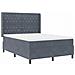 Letto con Box Springs LED e Materasso Grigio scuro 160 x 200 cm - Foto miniatura 1