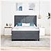 Letto con Box Springs LED e Materasso Grigio scuro 160 x 200 cm - Foto miniatura 5