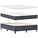 Letto con Box Springs LED e Materasso Grigio scuro 160 x 200 cm - Foto miniatura 6