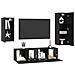 Set mobile TV 4 pcs Rovere nero 30.5 x 30 x 90 cm - Foto miniatura 3