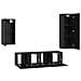 Set mobile TV 4 pcs Rovere nero 30.5 x 30 x 90 cm - Foto miniatura 8