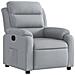 Poltrona reclinabile in tessuto grigio chiaro - Foto miniatura 1