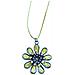 Collana Lunga Con Margherita E Cristallo Giallo - Foto miniatura 2