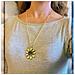 Collana Lunga Con Margherita E Cristallo Giallo - Foto miniatura 4