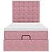 Struttura Letto Pouf con Materassi Rosa 90x190 cm in Velluto - Foto miniatura 7