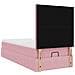 Struttura Letto Pouf con Materassi Rosa 90x190 cm in Velluto - Foto miniatura 9