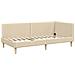 Struttura Letto Angolare con Materasso 2 pcs Crema Tessuto - Foto miniatura 6