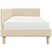 Struttura Letto Angolare con Materasso 2 pcs Crema Tessuto - Foto miniatura 8