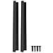 Manico 2 pcs Nero 120 x 39.6 x 17 mm Alluminio - Foto miniatura 5