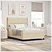 Letto a molle con materasso Crema 140 x 200 cm Tessuto - Foto miniatura 2