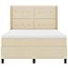 Letto a molle con materasso Crema 140 x 200 cm Tessuto - Foto miniatura 7