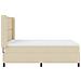 Letto a molle con materasso Crema 140 x 200 cm Tessuto - Foto miniatura 8