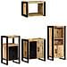 Set di mobili per il bagno 4 pcs Legno di mango massello - Foto miniatura 1