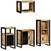 Set di mobili per il bagno 4 pcs Legno di mango massello - Foto miniatura 3