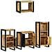 Set di mobili per il bagno 4 pcs Legno di mango massello - Foto miniatura 4