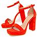 Sandalo Con Tacco Altsan Arancione Arancio Materiale Sintetico - Foto miniatura 1