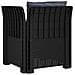 Poltrona a 1 Posto con Cuscini Aspetto Rattan PP Antracite - Foto miniatura 4