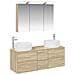 Set di mobili per il bagno 4 pcs Rovere Sonoma - Foto miniatura 1