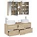 Set di mobili per il bagno 4 pcs Rovere Sonoma - Foto miniatura 3