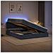 Letto con contenitore LED e materasso Grigio Scuro 160 x 200 cm - Foto miniatura 4