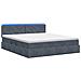 Letto con contenitore LED e materasso Grigio Scuro 160 x 200 cm - Foto miniatura 9