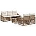 Set Divano da Giardino 6 pz Beige e Bianco Crema polyrattan - Foto miniatura 1