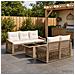 Set Divano da Giardino 6 pz Beige e Bianco Crema polyrattan - Foto miniatura 5