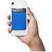 Tasca Portacarte Adesiva POCKETFIX per Smartphone Blu - Foto miniatura 3