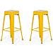 Set Di 2 Sgabelli Da Bar In Metallo Giallo 76 Cm Cabrillo - Foto miniatura 17