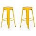 Set Di 2 Sgabelli Da Bar In Metallo Giallo 76 Cm Cabrillo - Foto miniatura 1