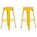 Set Di 2 Sgabelli Da Bar In Metallo Giallo 76 Cm Cabrillo - Foto miniatura 10