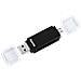 Lettore USB 2.0 Basic, OTG On The Go per Smartphone e Tablet, USB A / USB B Micro, SD, SDHC, SDXC, Micro SD, Micro SDHC - Foto miniatura 2