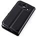 Custodia Compatibile Con Samsung Galaxy Trend 3 In Nero Carbone - Coperchio Protettiva Con Chiusura Magnetica, Funzione Stand E Tasca Per Le Carte - Foto miniatura 3
