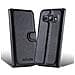 Custodia Compatibile Con Samsung Galaxy Trend 3 In Nero Carbone - Coperchio Protettiva Con Chiusura Magnetica, Funzione Stand E Tasca Per Le Carte - Foto miniatura 7