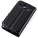 Custodia Compatibile Con Samsung Galaxy Trend 3 In Nero Carbone - Coperchio Protettiva Con Chiusura Magnetica, Funzione Stand E Tasca Per Le Carte - Foto miniatura 13