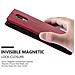 Custodia Compatibile Con Samsung Galaxy Note 4 In Rosso Mela - Coperchio Protettiva Con Chiusura Magnetica, Funzione Stand E Tasca Per Le Carte - Foto miniatura 4