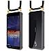 Cadorabo Catena Di Telefoni Cellulari Compatibile Con Nokia 3.1 2018 In Nero - Coperchio Protettivo In Silicone Con Anelli D'oro, Cinturino In Corda E Custodia Staccabile - Foto miniatura 10