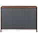 Credenza In Colore Legno Scuro E Grigio Medfort - Foto miniatura 8