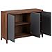 Credenza In Colore Legno Scuro E Grigio Medfort - Foto miniatura 6
