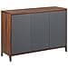 Credenza In Colore Legno Scuro E Grigio Medfort - Foto miniatura 1